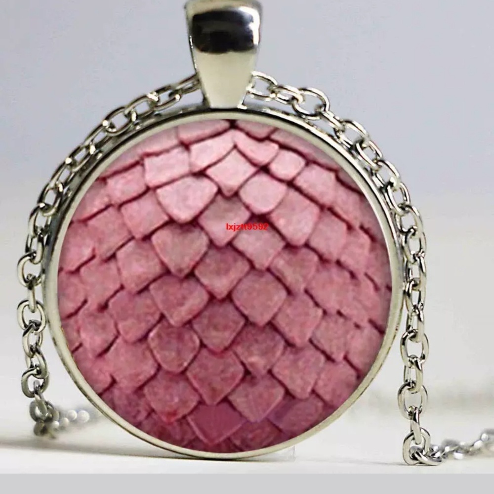 Game of Thrones Dragon Egg Pink & Silver Neclace!